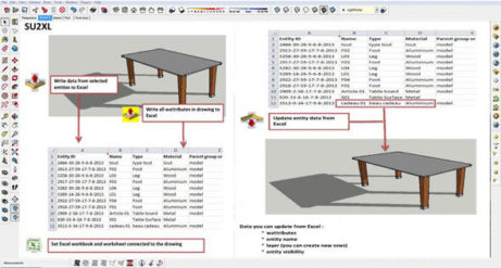 Ze SketchUpu do Excelu a zpět……….